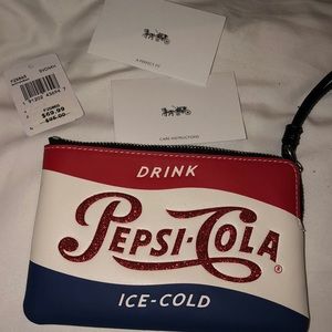 Coach Pepsi Wristlet new with tags!!